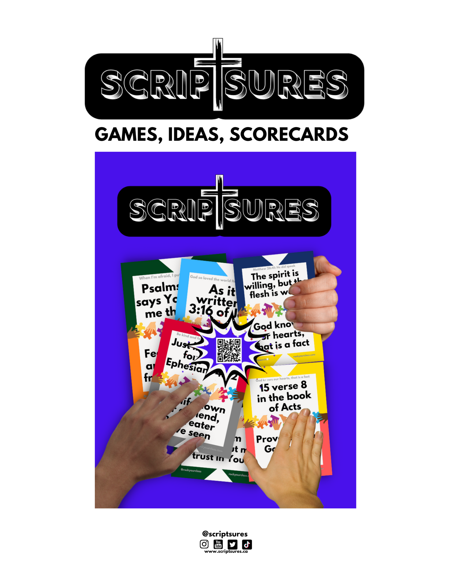 SCRIPTSURES - IC CARDS - Includes Resource Package - Single pack or Value Pack Set of 5