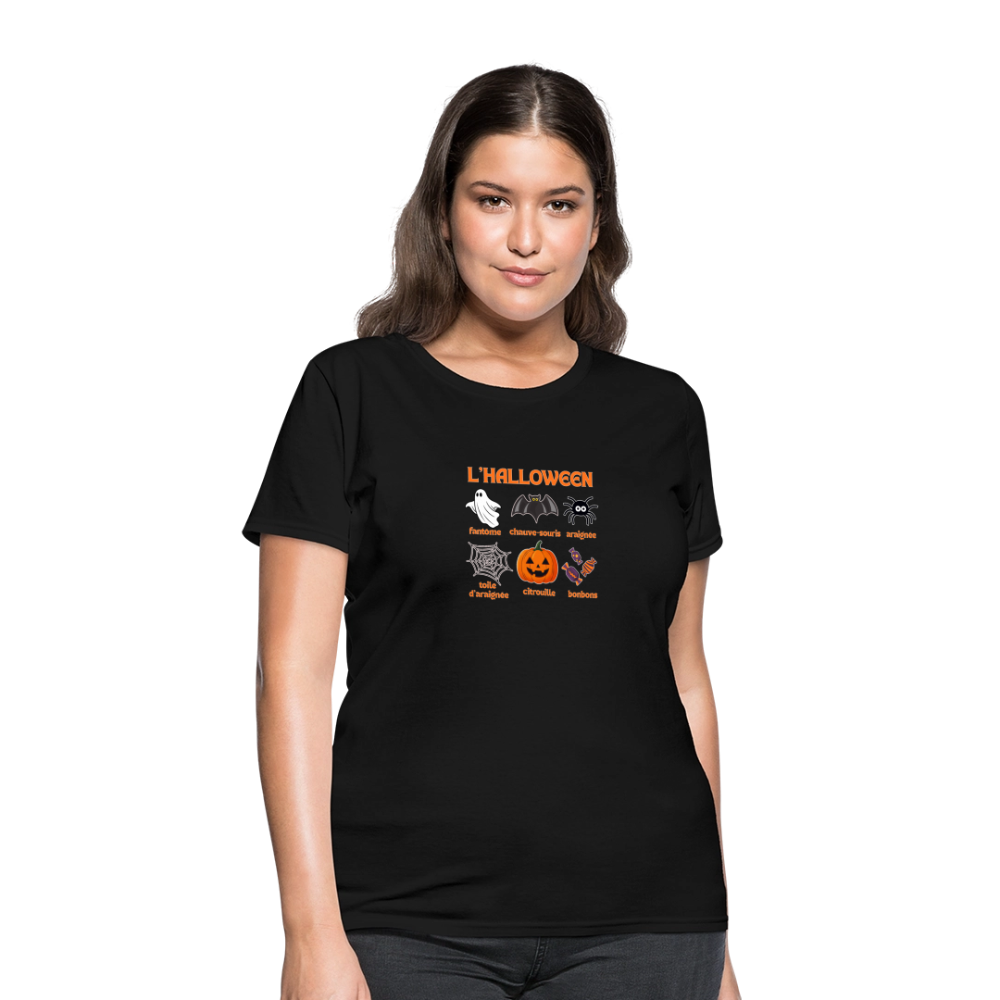 French HALLOWEEN Women's T-Shirt - black