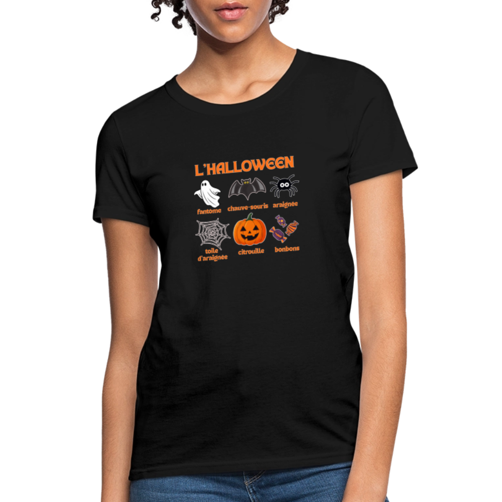 French HALLOWEEN Women's T-Shirt - black