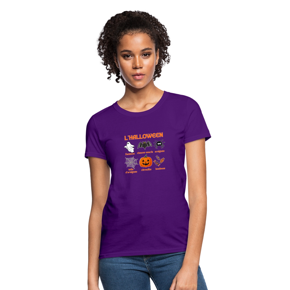 French HALLOWEEN Women's T-Shirt - purple