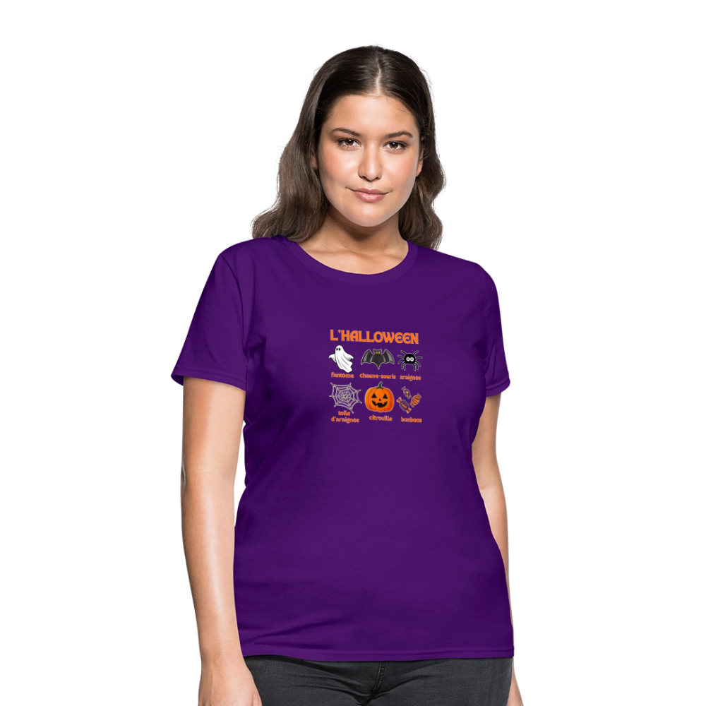 French HALLOWEEN Women's T-Shirt - purple