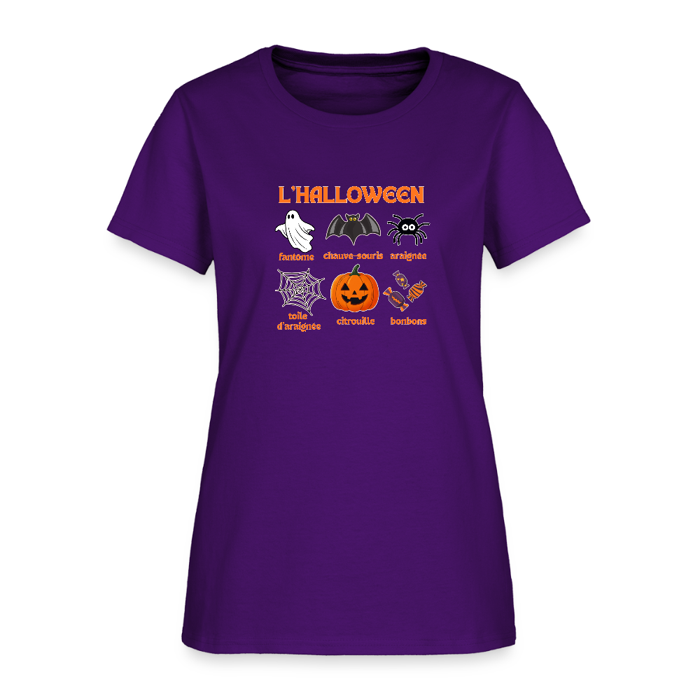 French HALLOWEEN Women's T-Shirt - purple