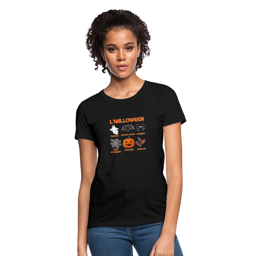 French HALLOWEEN Women's T-Shirt - black