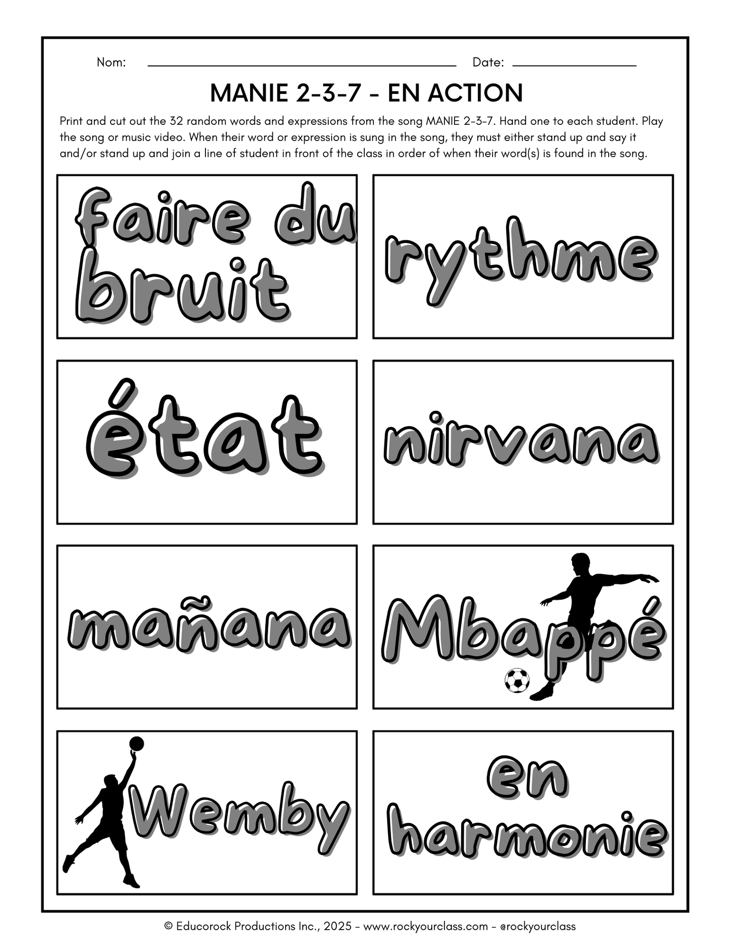 MANIE 2-3-7 (Making the most of MANIE MUSICALE songs) 52-Page prep package