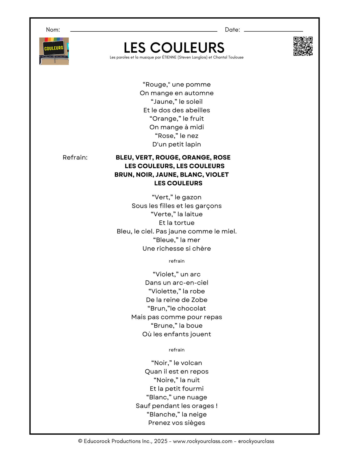 COULEURS (Pré-A1 beginner to B2 advanced levels) FULL FOREVER RESOURCE PLATFORM ACCESS