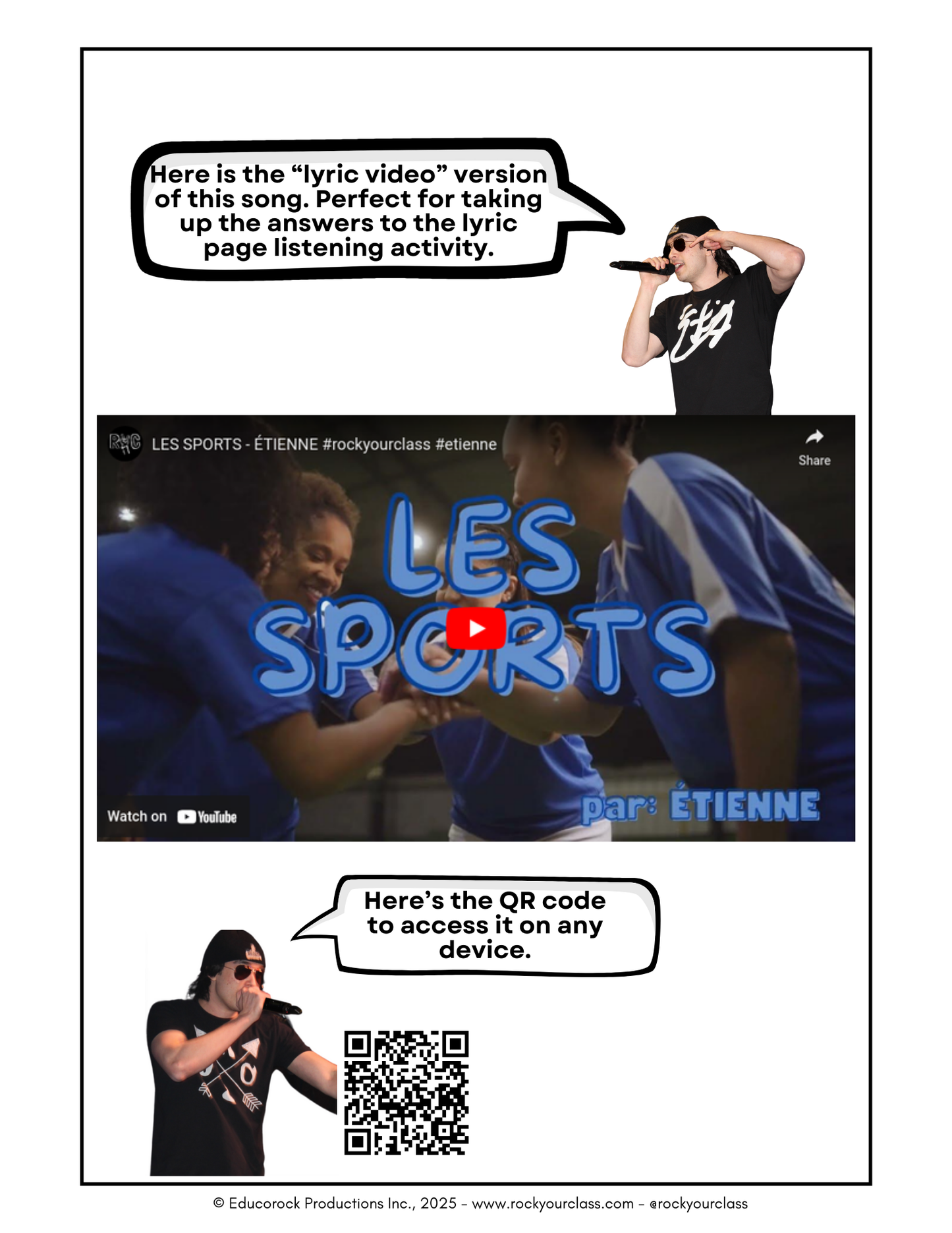 LES SPORTS (Pré-A1 beginner to B2 advanced levels) FULL FOREVER RESOURCE PLATFORM ACCESS