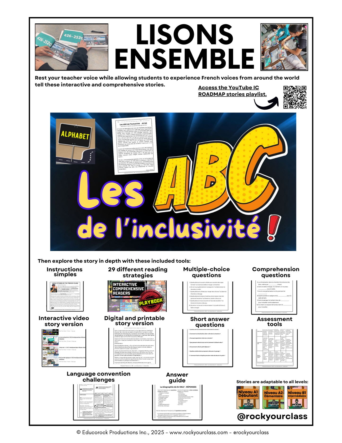 ALPHABET (Pré-A1 beginner to B2 advanced levels) FULL FOREVER RESOURCE PLATFORM ACCESS