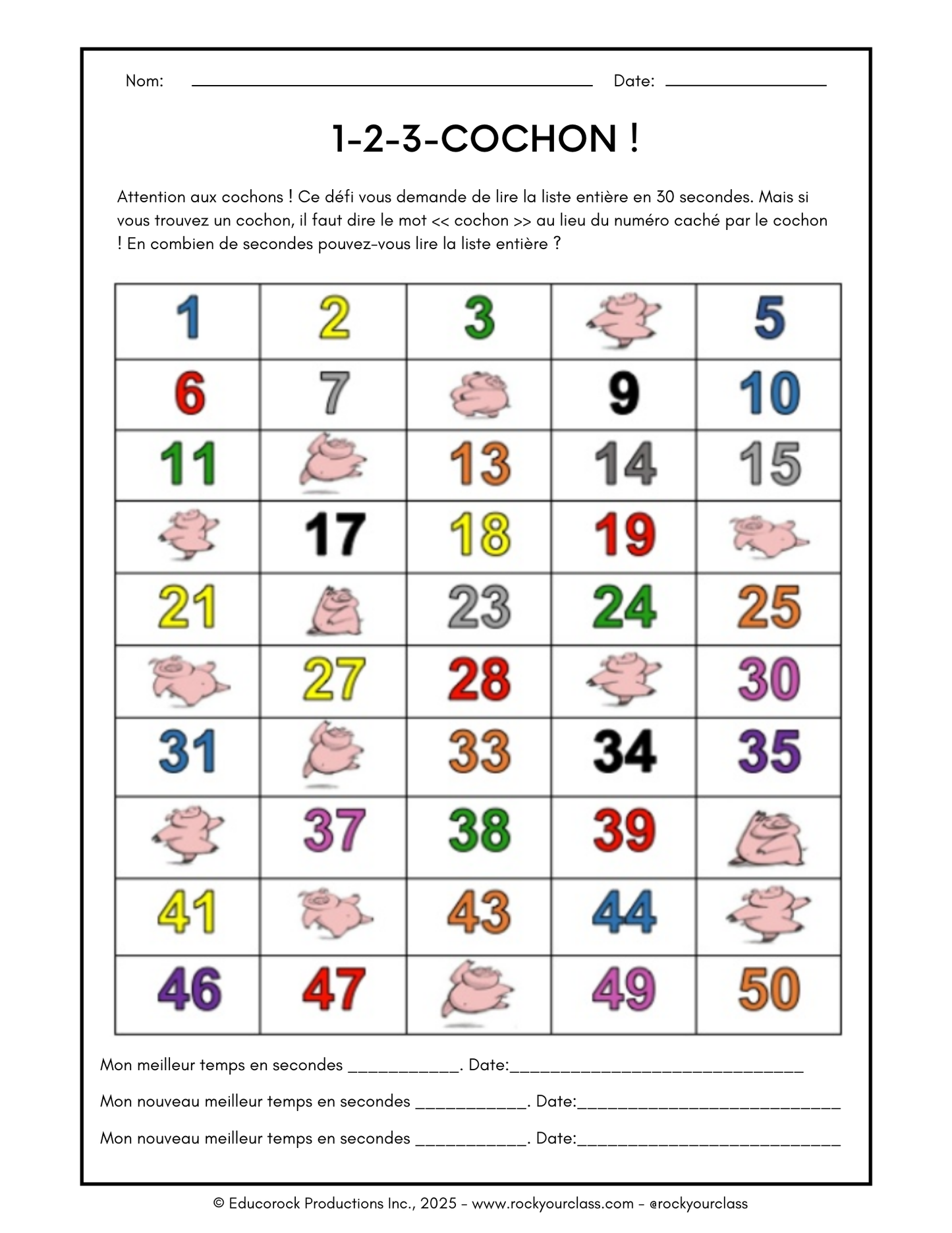 NUMÉROS (Pré-A1 beginner to B2 advanced levels) FULL FOREVER RESOURCE PLATFORM ACCESS