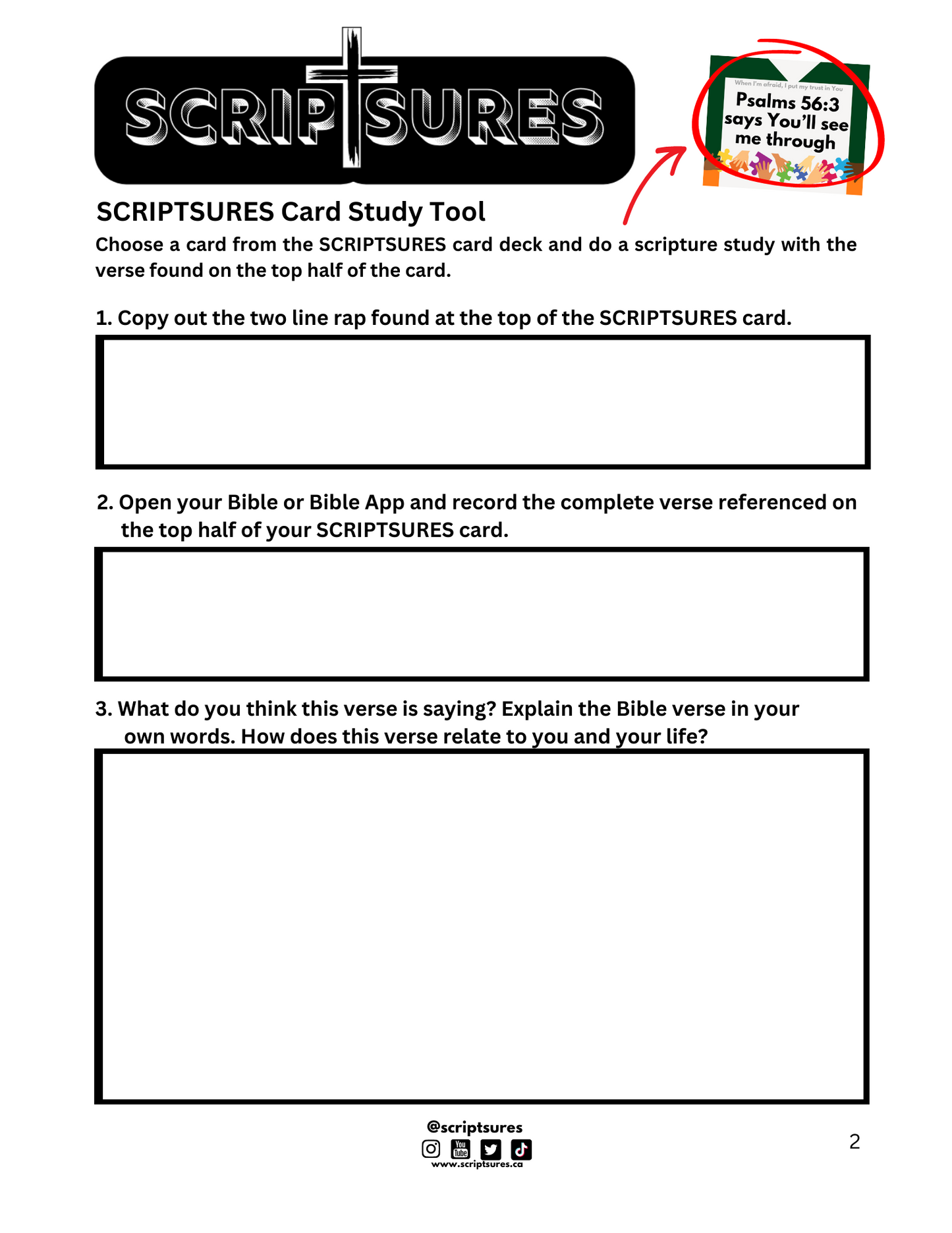 SCRIPTSURES - IC CARDS - Includes Resource Package - Single pack or Value Pack Set of 5