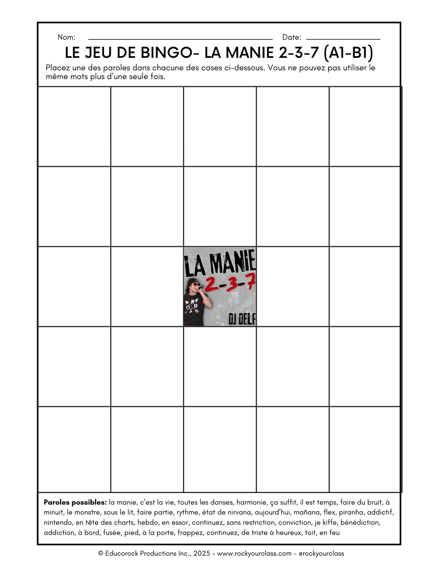 MANIE 2-3-7 (Making the most of MANIE MUSICALE songs) 52-Page prep package