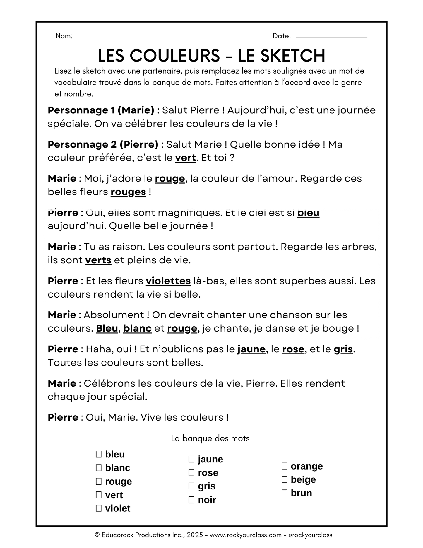 COULEURS (Pré-A1 beginner to B2 advanced levels) FULL FOREVER RESOURCE PLATFORM ACCESS