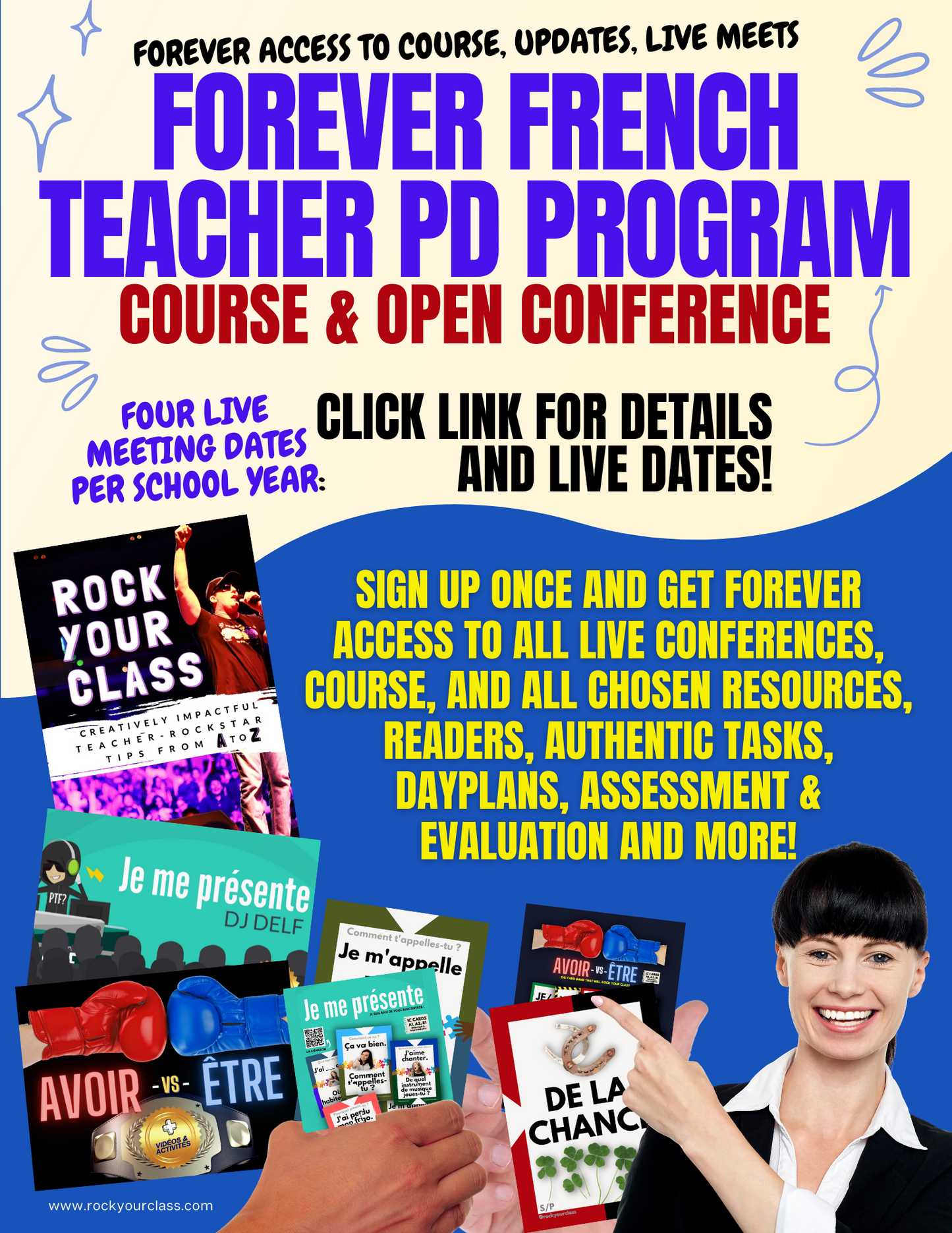 FOREVER FRENCH TEACHER PD PROGRAM Open Course/Conference) - OPTION C - (FULL Option)