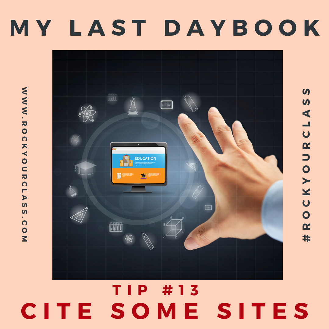 MY LAST DAYBOOK Rock Your Class #rockyourclass