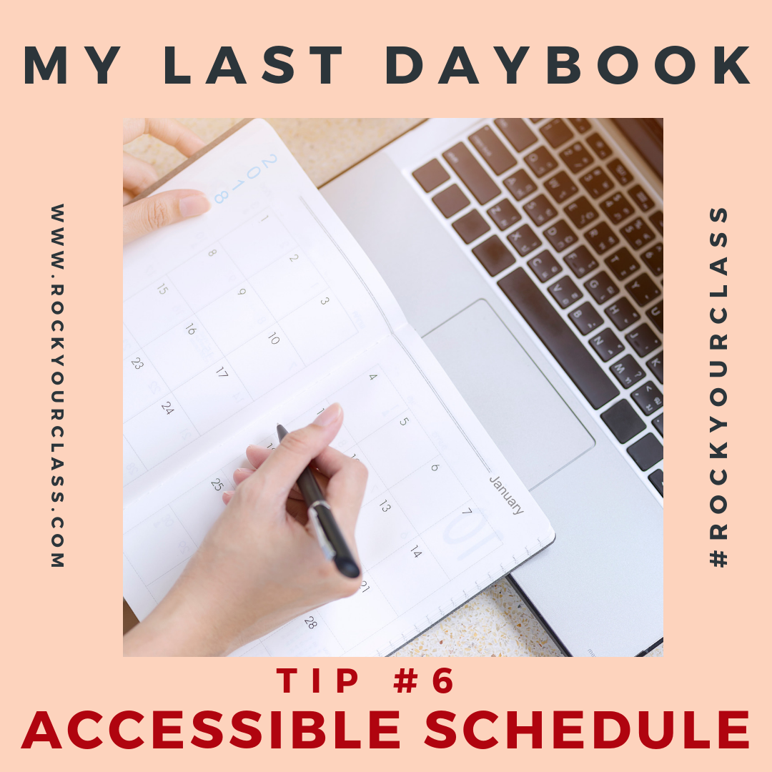 MY LAST DAYBOOK Rock Your Class #rockyourclass