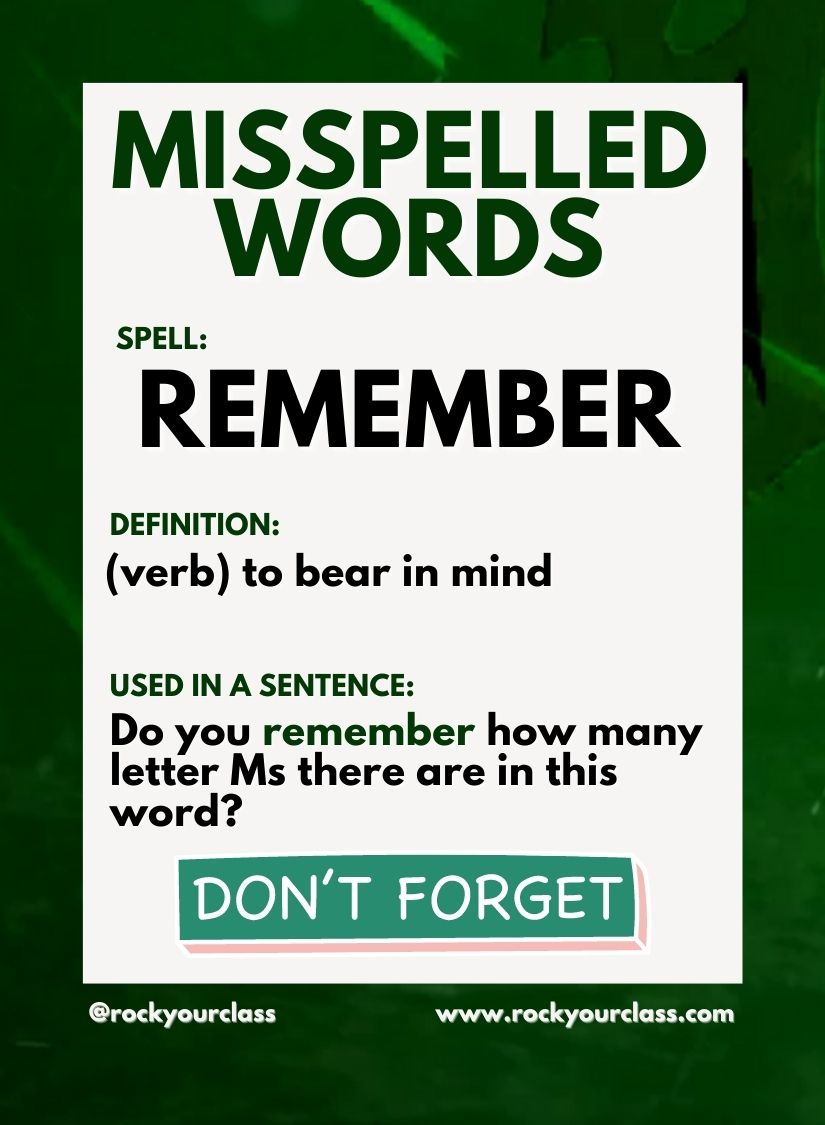 MISSPELLED WORDS - CONVO CARDS