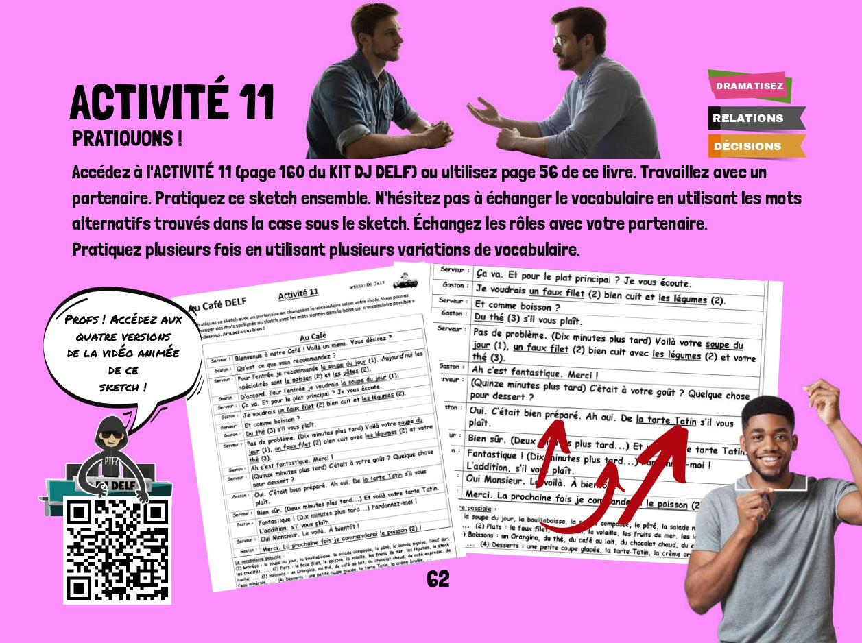 AU CAFÉ DELF - DJ DELF Series - IC Reader - Single copy or Class sets of 20 or 30 with FULL FOREVER PLATFORM ACCESS INCLUDED ($135 value)