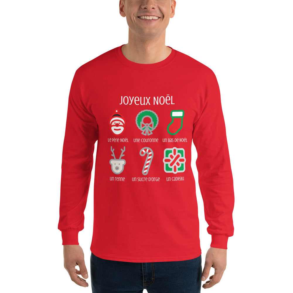 Joyeux Noël - Dark Long Sleeve Vocab Shirt