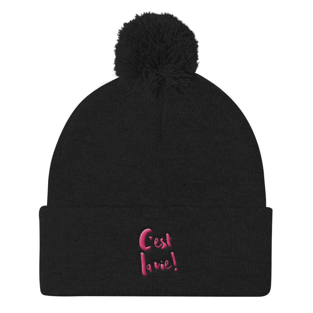 C'est la vie - Pom Pom Knit Cap - PINK LINE