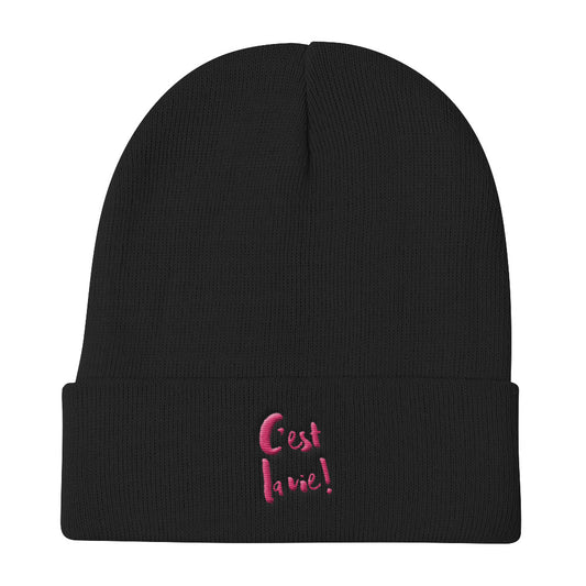 C'est la vie - Knit Beanie - PINK LINE