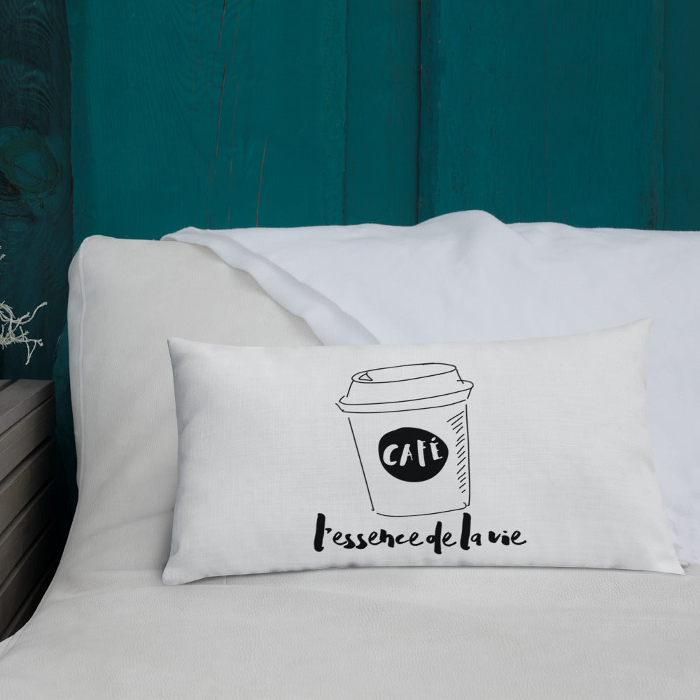 Cafe/Coffee - Essence de la vie - Premium Throw Pillow