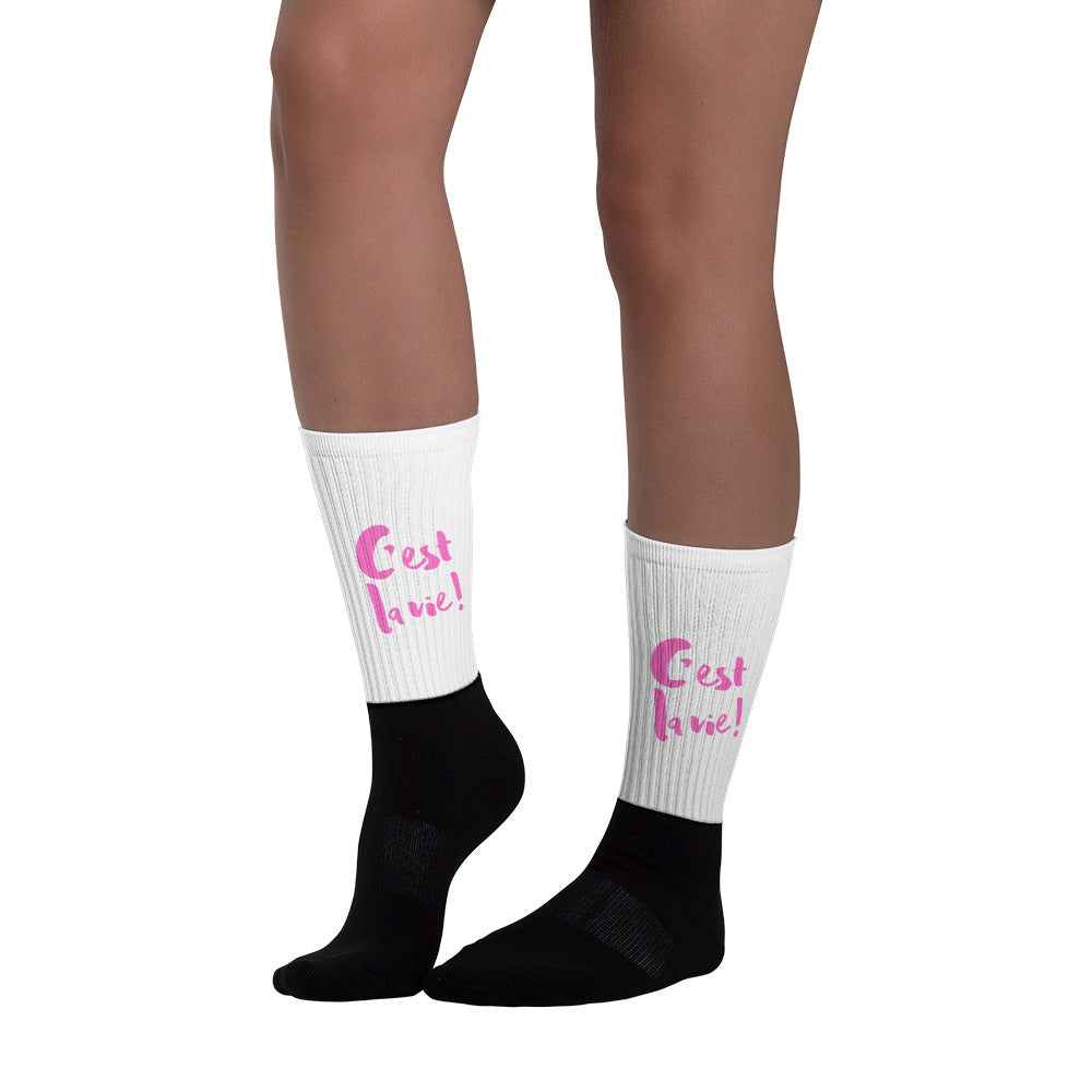 C'est la vie PINK LINE Socks