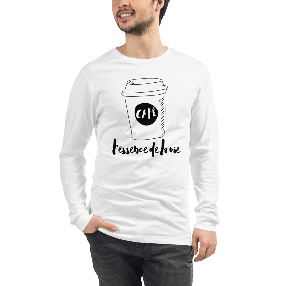 Cafe/coffee - essence de la vie Long Sleeve Tee - UNISEX
