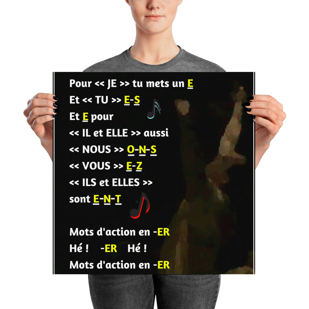 Mots d'action en -ER   Poster