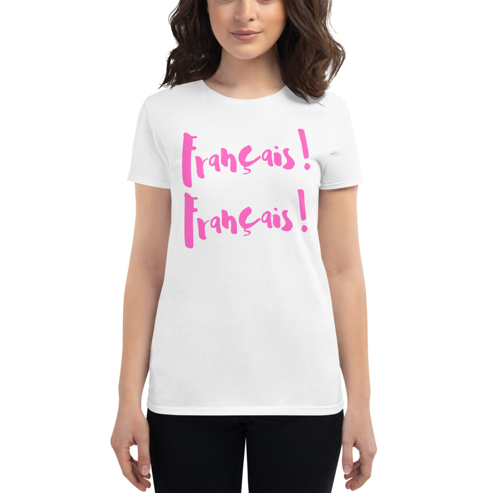 Francais francais ETIENNE - LADIES' short sleeve t-shirt - PINK LINE