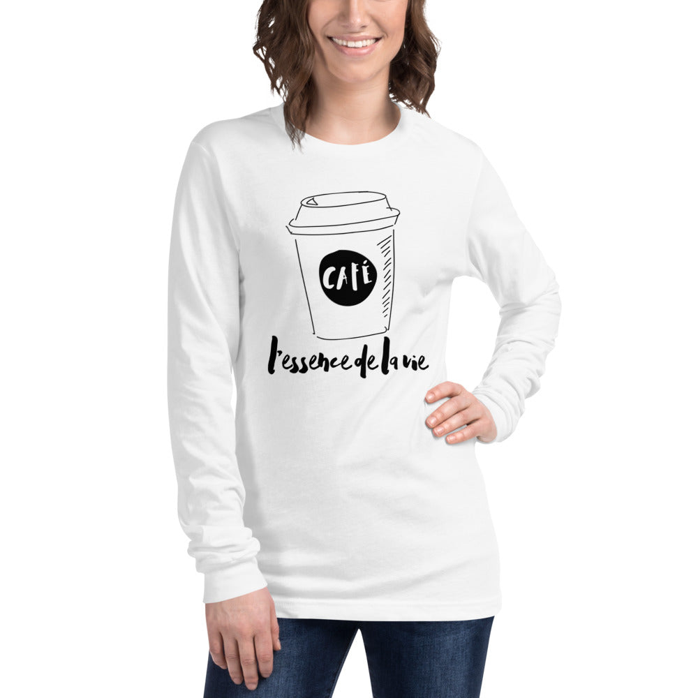Cafe/coffee - essence de la vie Long Sleeve Tee - UNISEX