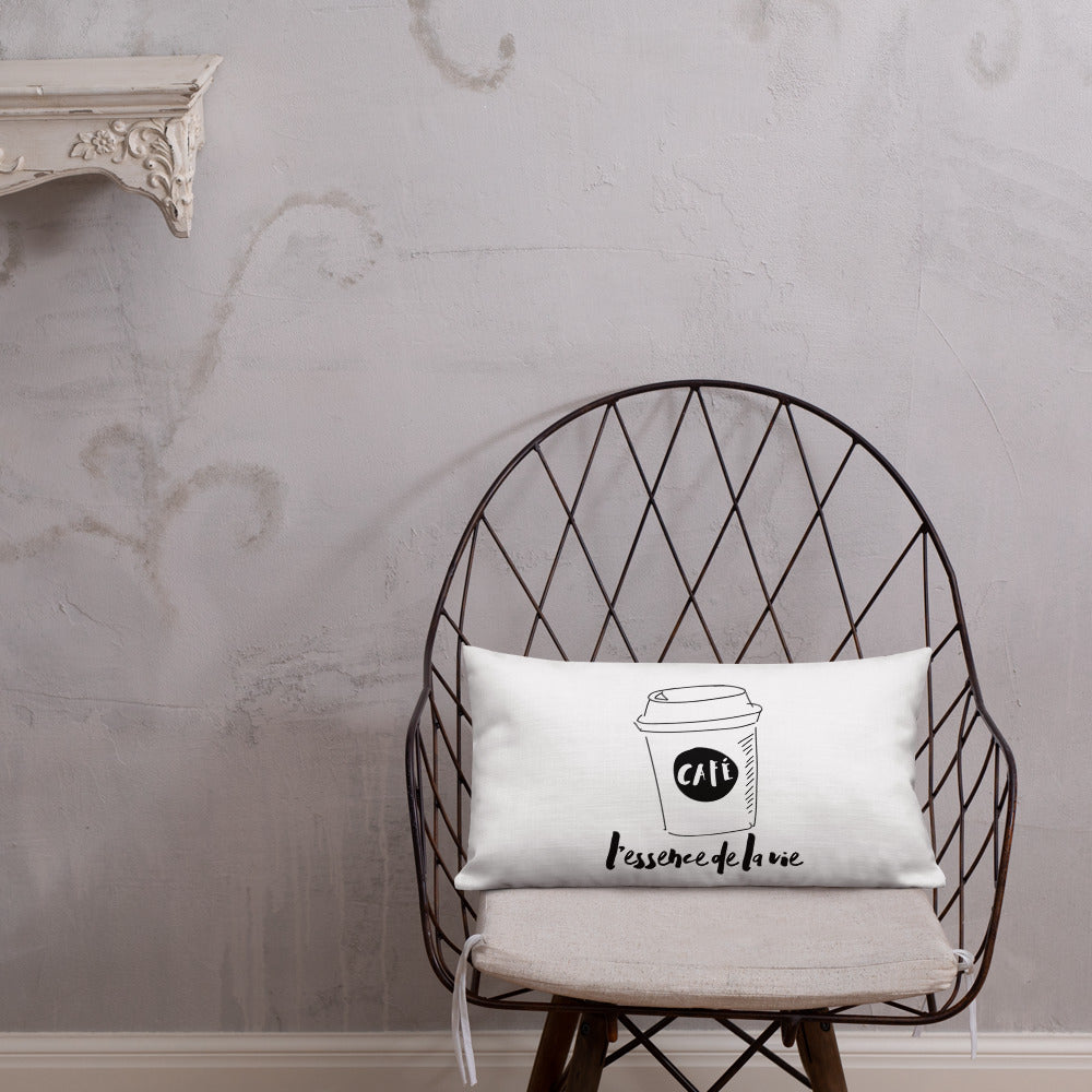 Cafe/Coffee - Essence de la vie - Premium Throw Pillow