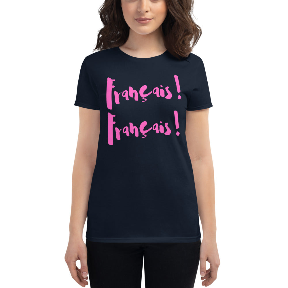 Francais francais ETIENNE - LADIES' short sleeve t-shirt - PINK LINE