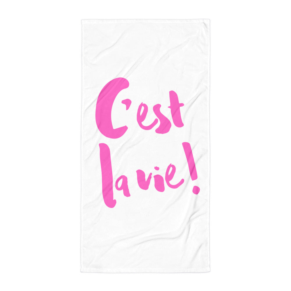 C'est la vie PINK LINE Towel