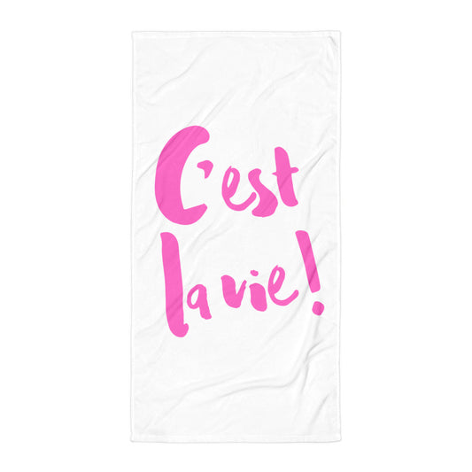 C'est la vie PINK LINE Towel
