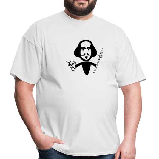 Shakespeare (Shake + Spear) Unisex Classic T-Shirt - white