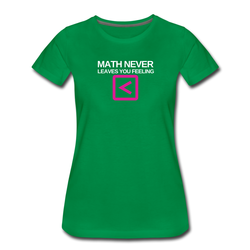 Math never leaves you feeling less than - Women’s Premium T-Shirt - kelly green