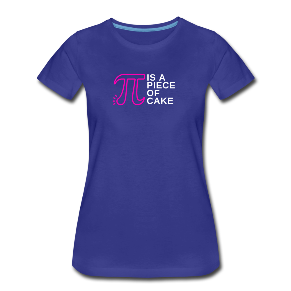 Pi is a Piece of Cake - Women’s Premium Math Teacher T-Shirt - royal blue