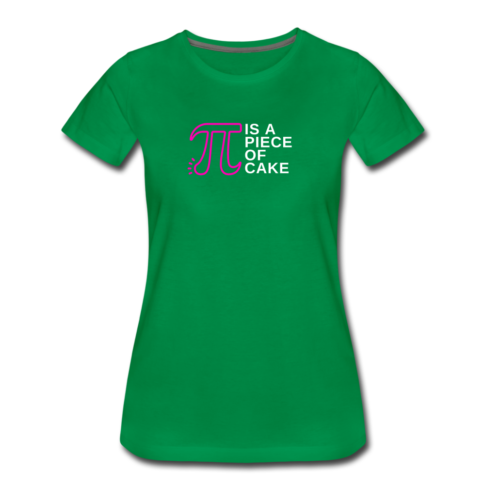 Pi is a Piece of Cake - Women’s Premium Math Teacher T-Shirt - kelly green