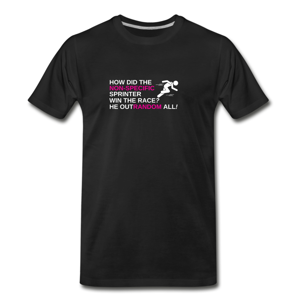Random non-specific sprinter - Men's Premium Math T-Shirt - black