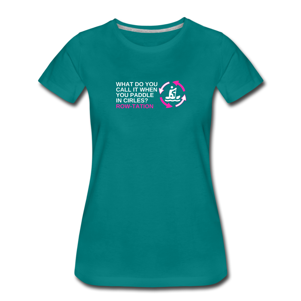 Rotation Row-tation - Women’s Premium Math T-Shirt - teal