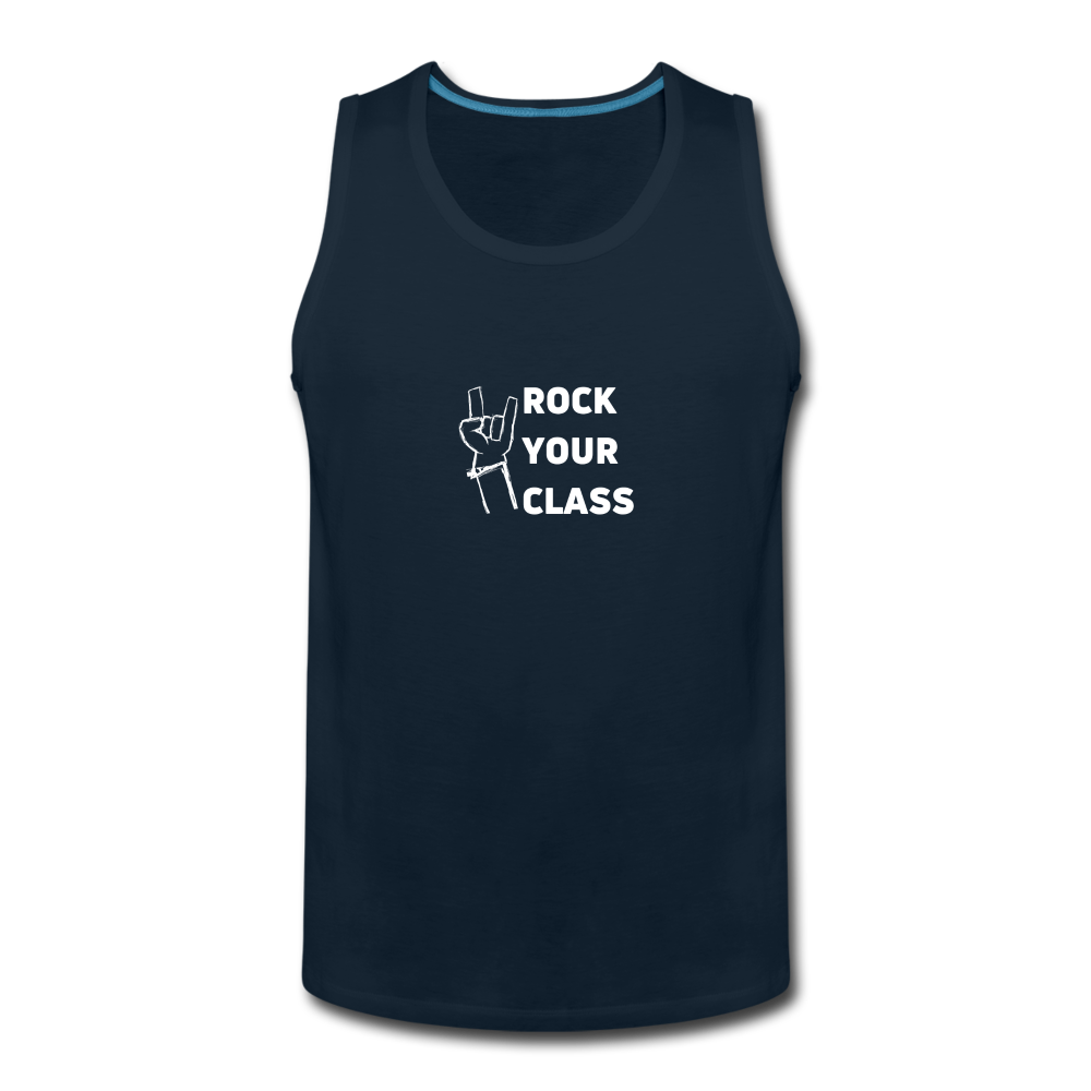 ROCK YOUR CLASS Men’s Premium Tank - deep navy