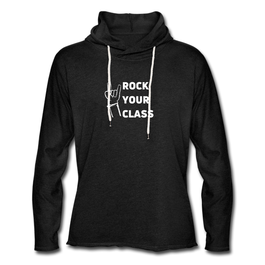 Rock Your Class Unisex Lightweight Terry Hoodie - charcoal gray