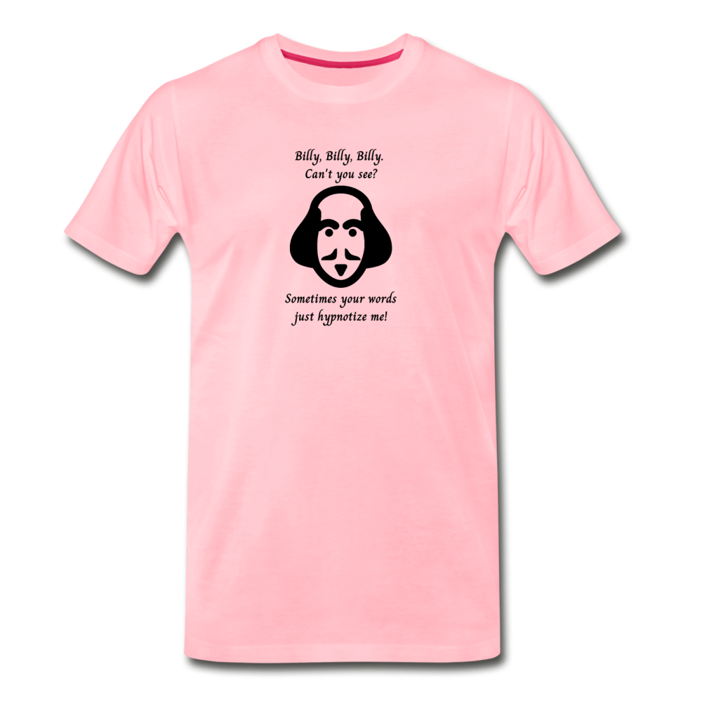 William Shakespeare Funny Men's Premium T-Shirt - pink