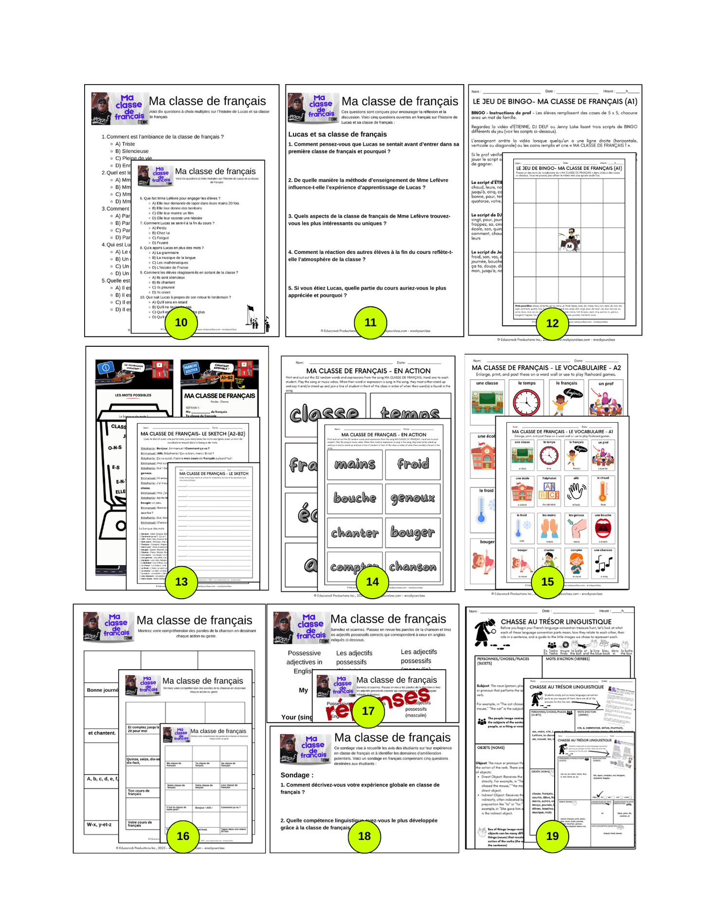 R1 - MA CLASSE DE FRANÇAIS (Pré-A1 beginner to B1 intermediate levels) FULL FOREVER RESOURCE PLATFORM ACCESS