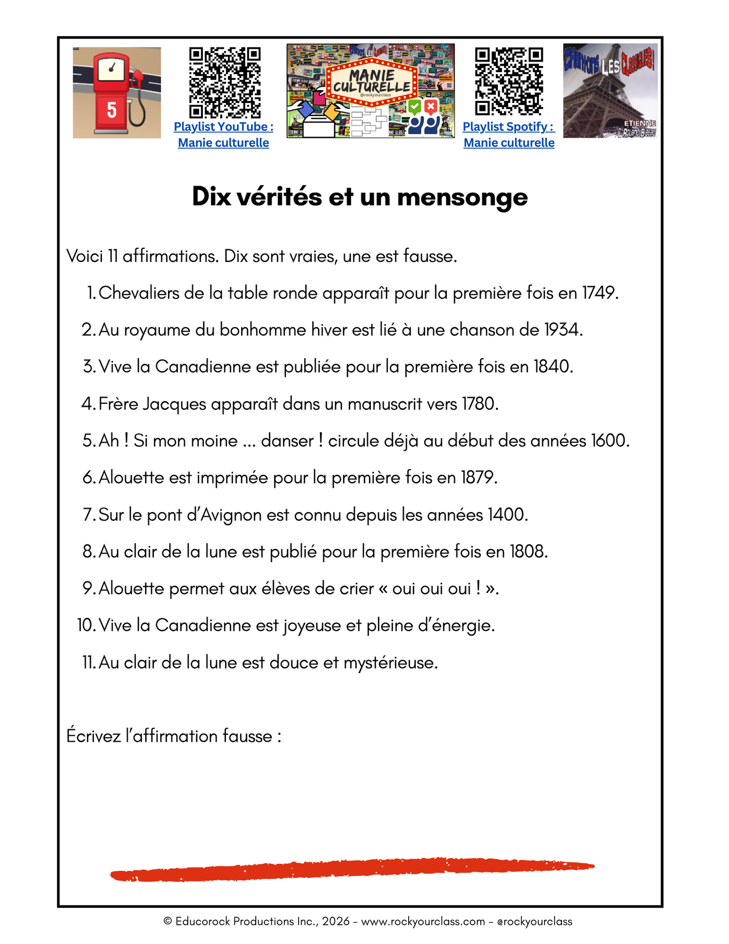 R5 - MANIE CULTURELLE (Pré-A1 beginner to B1 intermediate levels) FULL FOREVER RESOURCE PLATFORM ACCESS