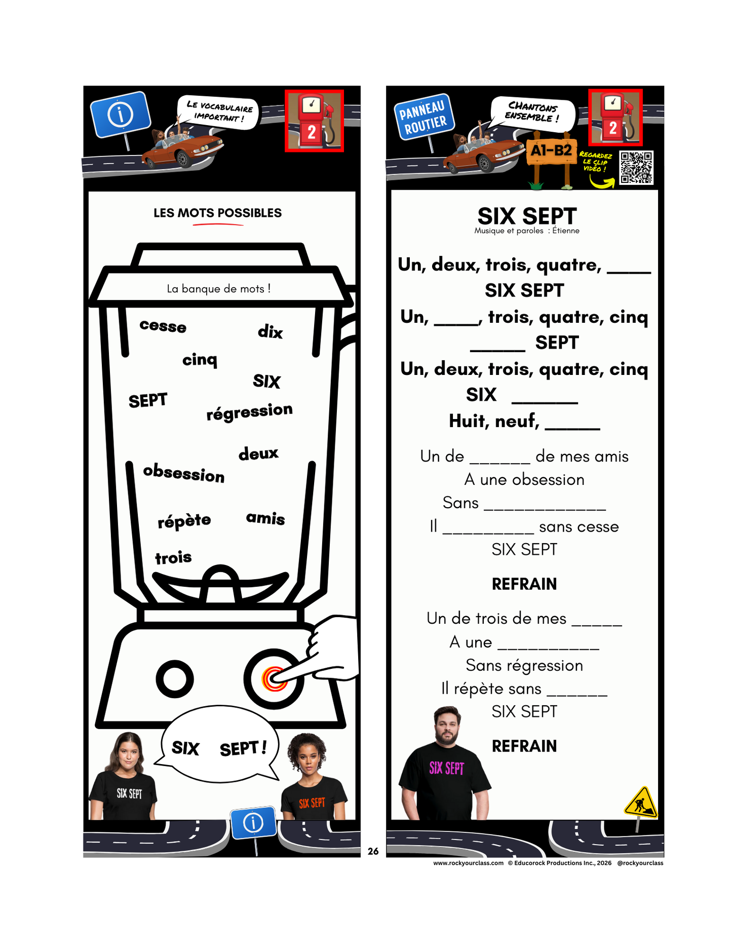 R2 - SIX SEPT, BABY SHARK FRENCH ACCENTS (Pré-A1 beginner to B2 advanced levels) FULL FOREVER RESOURCE PLATFORM ACCESS