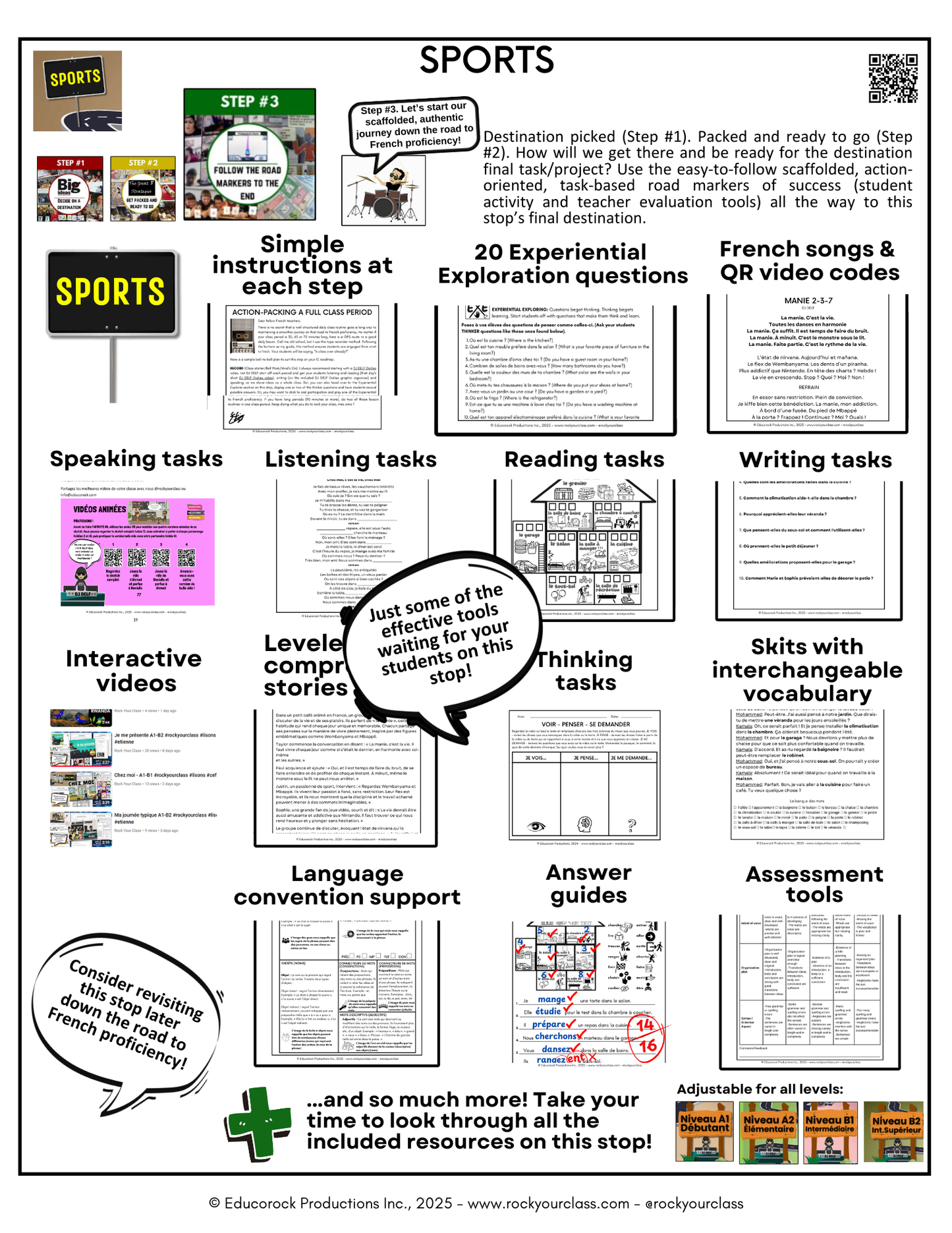 LES SPORTS (A1-B2) 94-Page Full package