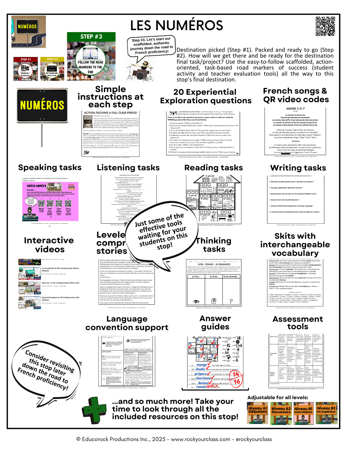 NUMÉROS (A1-B1) 85-Page Full package