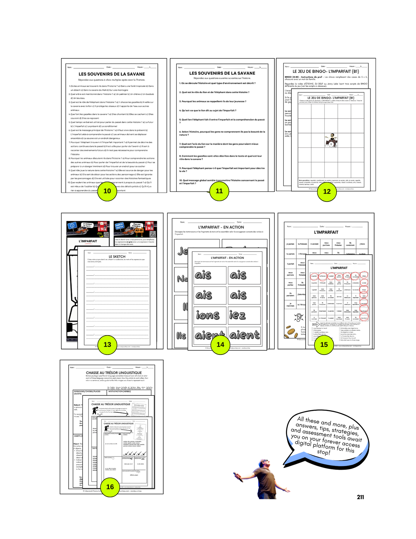 R14 - L'IMPARFAIT (Pré-A1 beginner to B2 intermediate/advanced levels) FULL FOREVER RESOURCE PLATFORM ACCESS