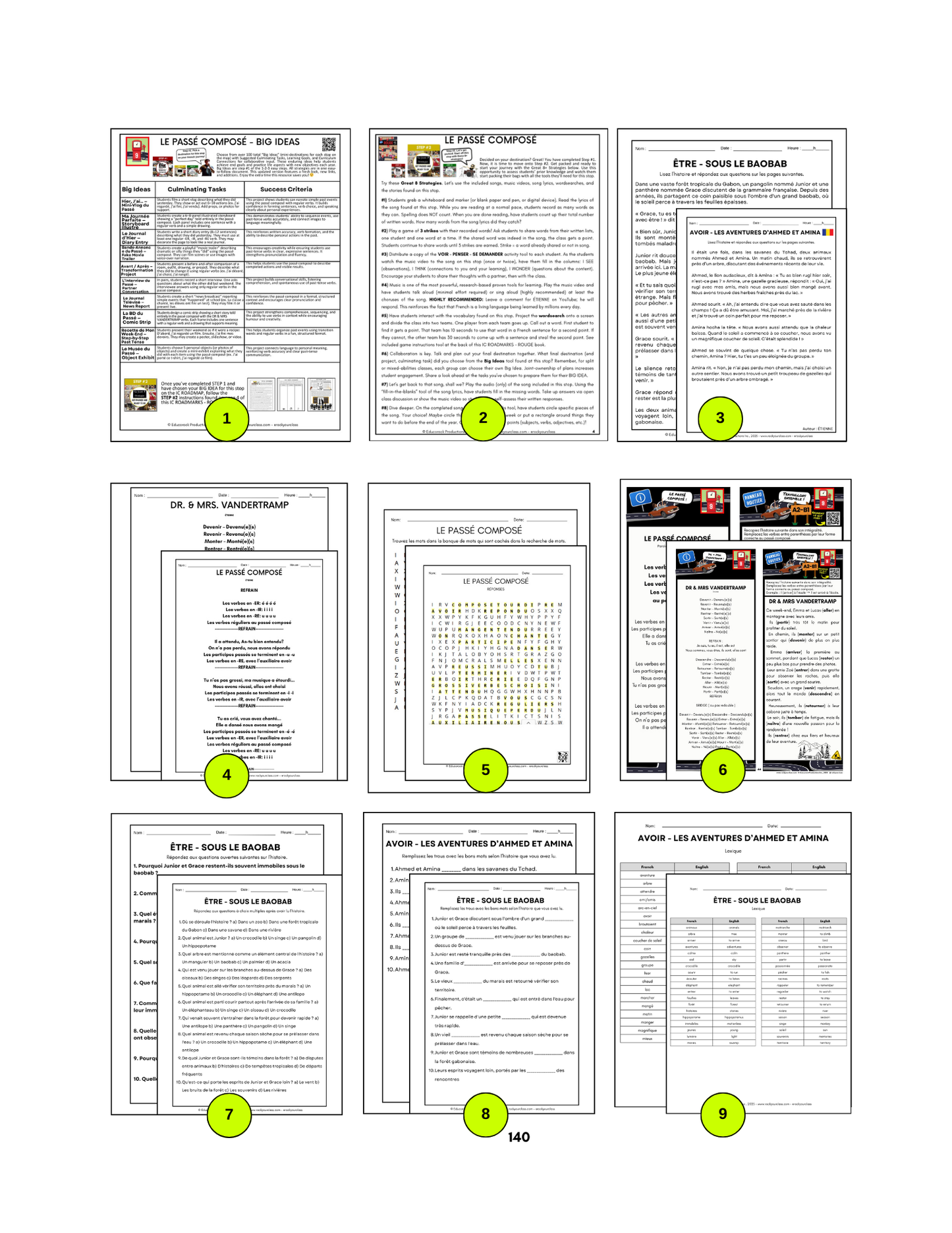 R9 - LE PASSÉ COMPOSÉ, DR & MRS VANDERTRAMP (Pré-A1 beginner to B2 intermediate/advanced levels) FULL FOREVER RESOURCE PLATFORM ACCESS