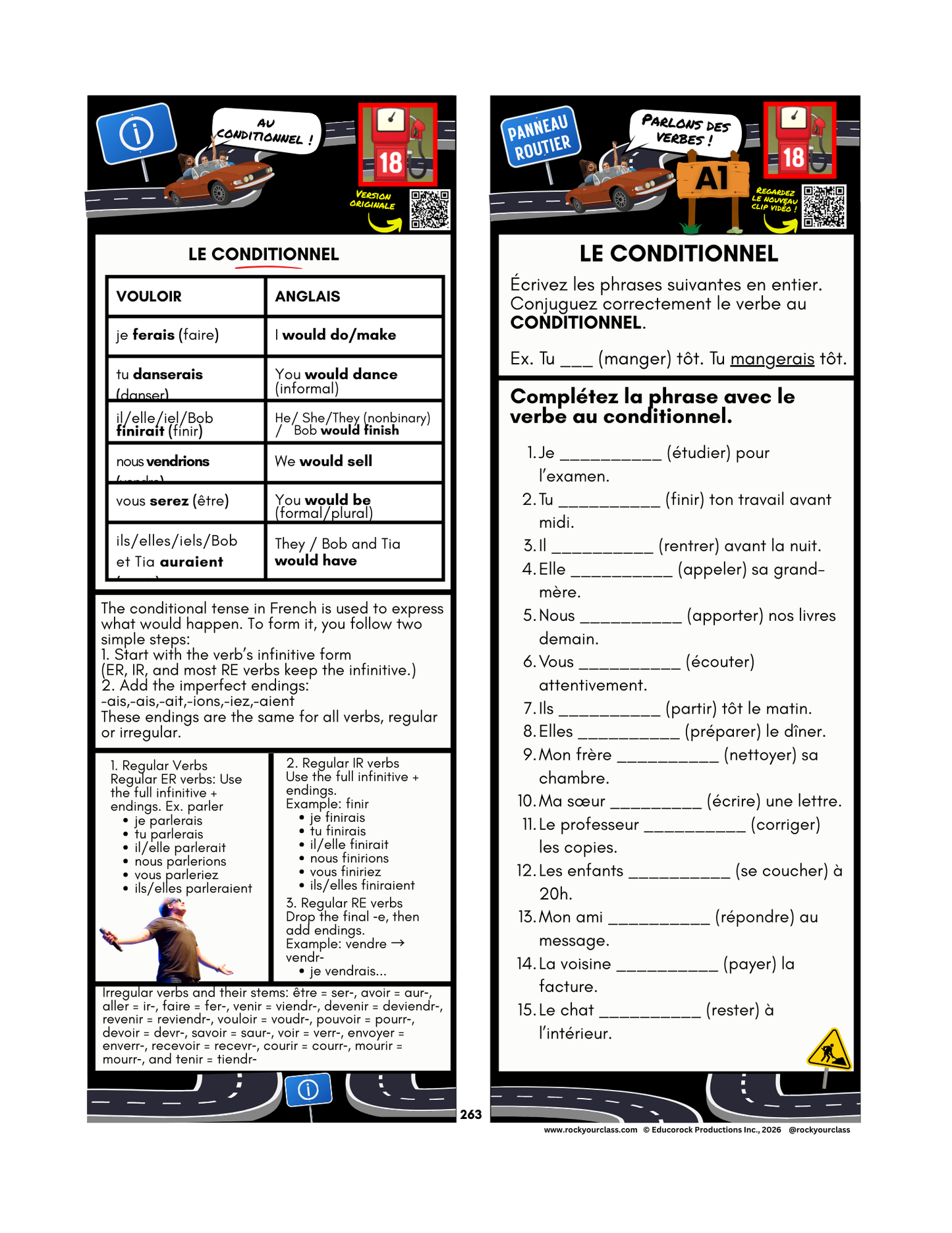 R18 - LE CONDITIONNEL (Pré-A1 beginner to B1 intermediate levels) FULL FOREVER RESOURCE PLATFORM ACCESS